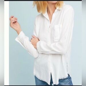 Cloth & Stone Frayed Hem Button-Down Shirt